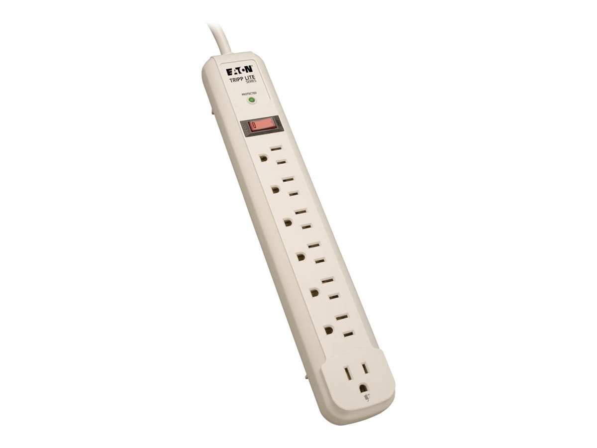 Eaton Tripp Lite Series Surge Protector Power Strip TL P74 R 120V Rt Angle 7 Outlet 4' Cord - Surge protector - 15 A - AC 120 V - 1.8 kW - output connectors: 7 - for P/N: CLAMPUSBLK, CLAMPUSW