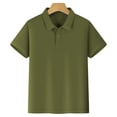 thumbnail image 1 of TOOYOU Girls T-Shirt Short Sleeve Solid Color Polo Shirt Button Closure Comfortable & Soft Fabric Summer Cute Basic Tops Green Size 7-8 Years, 1 of 5
