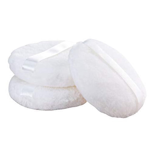 Make up Powder Puff Pure Cotton Powder Puff Washable Compact Soft Velour Puffs with Strap for Loose Powder Mineral Powder Body Powder Foundation Makeup