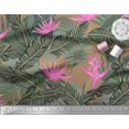 thumbnail image 3 of Soimoi Moss Georgette Fabric Floral & Leaves Tropical Print Sewing Fabric Yard 42 Inch Wide, 3 of 3