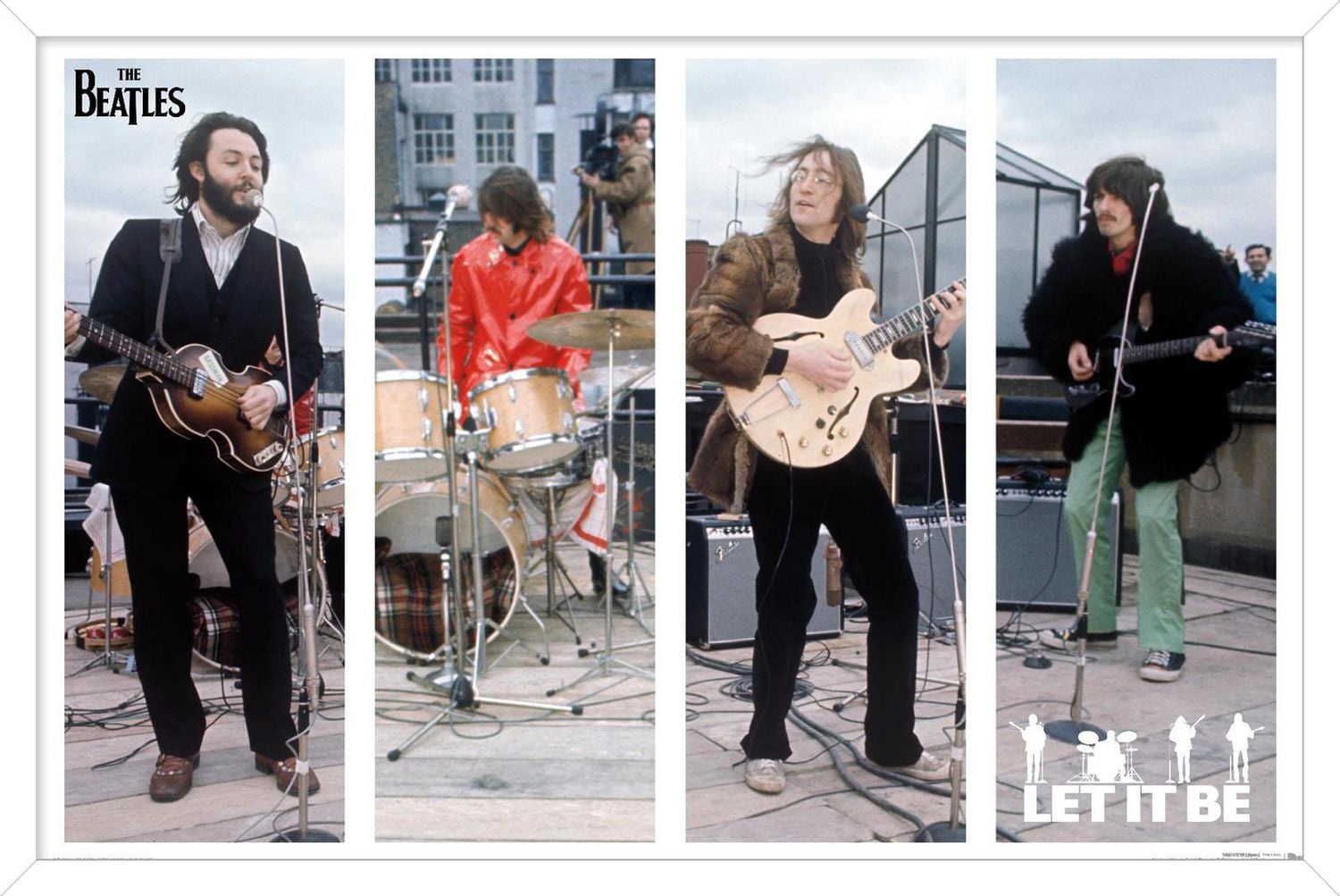 The Beatles - Let It Be Bars Wall Poster, 22.375" x 34" Framed