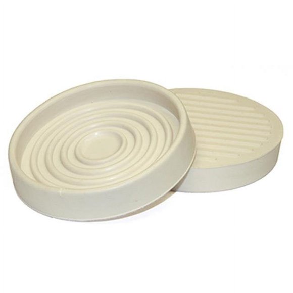 Richelieu America 235932 Gobelet Rond en Caoutchouc TruGuard 3 Po, Amande - Lot de 2