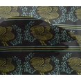 thumbnail image 4 of oneOone Viscose Chiffon Fabric Stripe|Leaves & Hen Block Decor Fabric Printed BTY 42 Inch Wide, 4 of 4