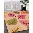 thumbnail image 3 of Ahgly Company Tapis Rectangulaire Lavable en Machine Intérieur Transitionnel Jaune Orange, 3 Pieds x 5 Pieds, 3 of 7