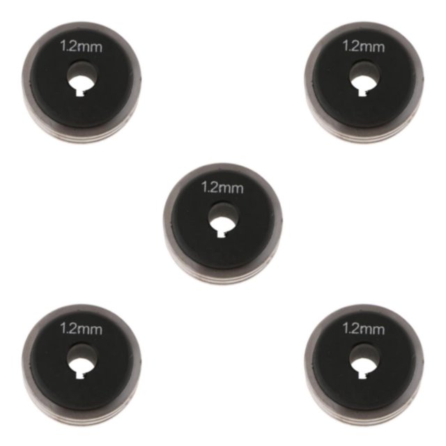 Decodeary Pièces de Rouleau de Rouleau d'Entraînement de Fil de Mig d'Acier et Argent Noir Durable 1.2-1.4 5Set