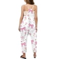 thumbnail image 3 of Girls Overall Bow Print Rompers for Girls Loose Casual Rompers with Pockets Clothes for Girls 8-10 Y, 3 of 5