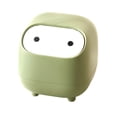thumbnail image 2 of Modern Plastic Trash Can With Lid Wastebasket For Bathroom Vanity, Desktop, Tabletop Or Coffee Table - Dispose Of Cotton Rounds, Makeup Sponges, Tissues, 2 of 5