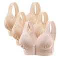 thumbnail image 1 of FAIWAD 3Pc Wireless Bras for Women Plus Size Full Coverage Front Closure Bralettes No Underwire Breathable Everyday Bra, 1 of 9