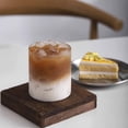 thumbnail image 1 of Tasse en Verre à Double Couche avec Rayures Verticales, Tasse à Boisson pour Thé Café Lait Isolée en Borosilicate Élevé, Résistante à la Chaleur pour Boissons Chaudes et Froides, Prise Ergonomique, 7.5x7.5x8cm/8x8x12cm, Transparente, 1 of 6