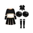 thumbnail image 4 of Aislor Uniforme de Cheerleading pour Filles Enfants Tenues de Cheer Patchwork Métallique Costume de Compétition Performance D06 14, 4 of 5