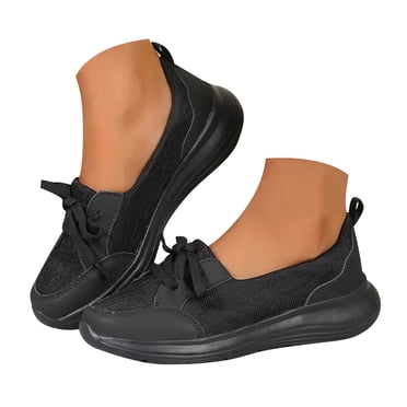 Dakaela Chaussures Décontractées à Enfiler pour Femmes, Espadrilles de Course Tennis à Mémoire de Forme, Chaussures Orthopédiques Plates pour la Marche