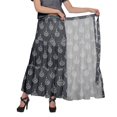 thumbnail image 2 of Moomaya Jupe Longue Imprimée pour Femmes Style Portefeuille Grande Taille Jupe Maxi à 3 Niveaux, 2 of 6