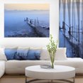 thumbnail image 1 of Abandoned Pier into Blue Sea - Sea Bridge Canvas Art Print, 1 of 3