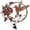 Brown, variant on Round Metal Wall Art Hummingbird Flowers Outdoor Decor Patina Finish Living Room Garden