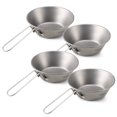 thumbnail image 1 of Lixada 4-Pack Lixada Foldable Titanium Bowls, 260ml Capacity, Lightweight & Durable for Indoor and Outdoor Use, 1 of 6