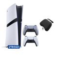 thumbnail image 1 of PlayStation 5 Pro 2TB SSD Digital Console with Two Controllers, White and Sterling Silver DualSense and Mytrix Hard Shell Protective Controller Case - Flagship PS5 Pro Console, 1 of 9