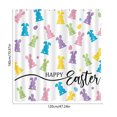 thumbnail image 3 of CaiYueKe Easter Rabbit Pattern Shower Curtain - Waterproof Polyester Fabric Bathroom Decor with 12 Hooks, No Drill Easy Install Washable Hotel Style Modern Bath Linen, 3 of 7