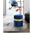thumbnail image 2 of Meridian Furniture Hailey Contemporary Velvet Ottoman/Stool in Navy, 2 of 8