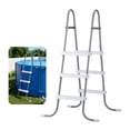 thumbnail image 1 of VEVOR Above Ground Pool Ladder, 3-Step Steel A-Frame Swimming Pool Stairs for 42 in High Wall, 300 lbs Capacity Entry/Exit Steps with Secure Non-Slip Sturdy Wide Step, Easy Setup, Gray & White, 1 of 9