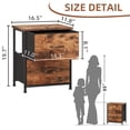 thumbnail image 3 of Eunos Tables de Nuit pour Chambre, Ensemble de 2, Petite Table de Chevet Table d'Appoint pour Garde-Robe, Fini Grain de Bois, 3 of 7