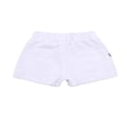 thumbnail image 4 of Baby Girls Casual Denim Shorts Solid Color High Waist Button Ripped Jeans with Side Pockets Purple 2-3 Years, 4 of 7