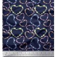thumbnail image 1 of Soimoi Silk Fabric Floral & Heart Decor Fabric Printed Yard 42 Inch Wide, 1 of 3
