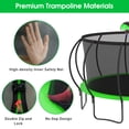 thumbnail image 3 of Jump Into Fun Trampoline 16FT, 1500LBS Trampoline for Kids and Adults with Enclosure, Basketball Hoop, Wind Stakes, LED light, Sprinkler and Socks, Outdoor Galvanized Full Spray Round Trampoline, 3 of 7