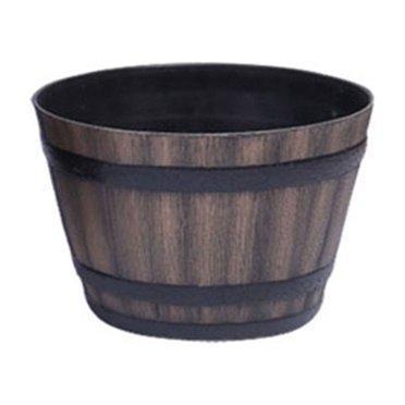MesaSe Pot de Fleurs en Baril de Whisky en Résine Jardinière Intérieur Extérieur Jardin Cour Patio Sans Plateau Neuf