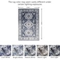 thumbnail image 2 of JV Home Area Rug Napoli Grey 4'x6' Washable Carpet Anti Slip, 2 of 6