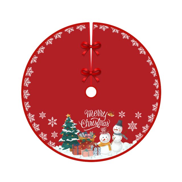 Christmas Tree Skirt Base Cover 90cm Christmas Supplies Christmas Tree Apron for Style D