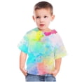 thumbnail image 5 of Hot6sl Économies d'Été Liquidation Blouses & Chemises à Manches Courtes Col Rond, Chemises pour Enfants T-Shirt Graphique à Manches Courtes Col Rond Crop Top pour Filles et Garçons de 3-14 Ans T-Shirt Tee, Blouse Fille, 5 of 5