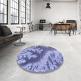 thumbnail image 4 of Ahgly Company Tapis d'Intérieur Lavable en Machine Carré Transitionnel Bleu Ardoise, 5 Pieds Carré, 4 of 7