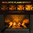 thumbnail image 4 of HOMCOM 32" Electric Fireplace with Mantel, Freestanding Heater with LED Log Flame, Shelf and Remote Control, 1400W, Dark Coffee, 4 of 10