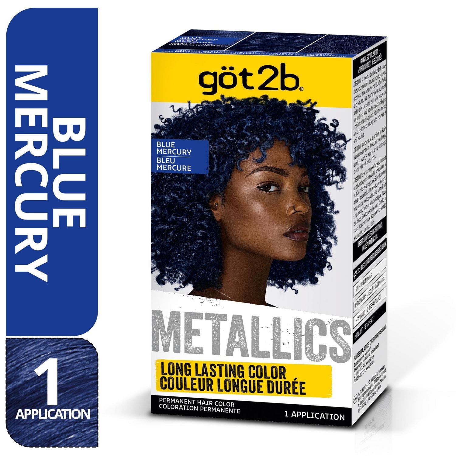 HAIRBEAUTY IRON 7D ダークブルー Got2b Metallic Permanent Hair Color M67 Blue Mercury - Walmart.ca