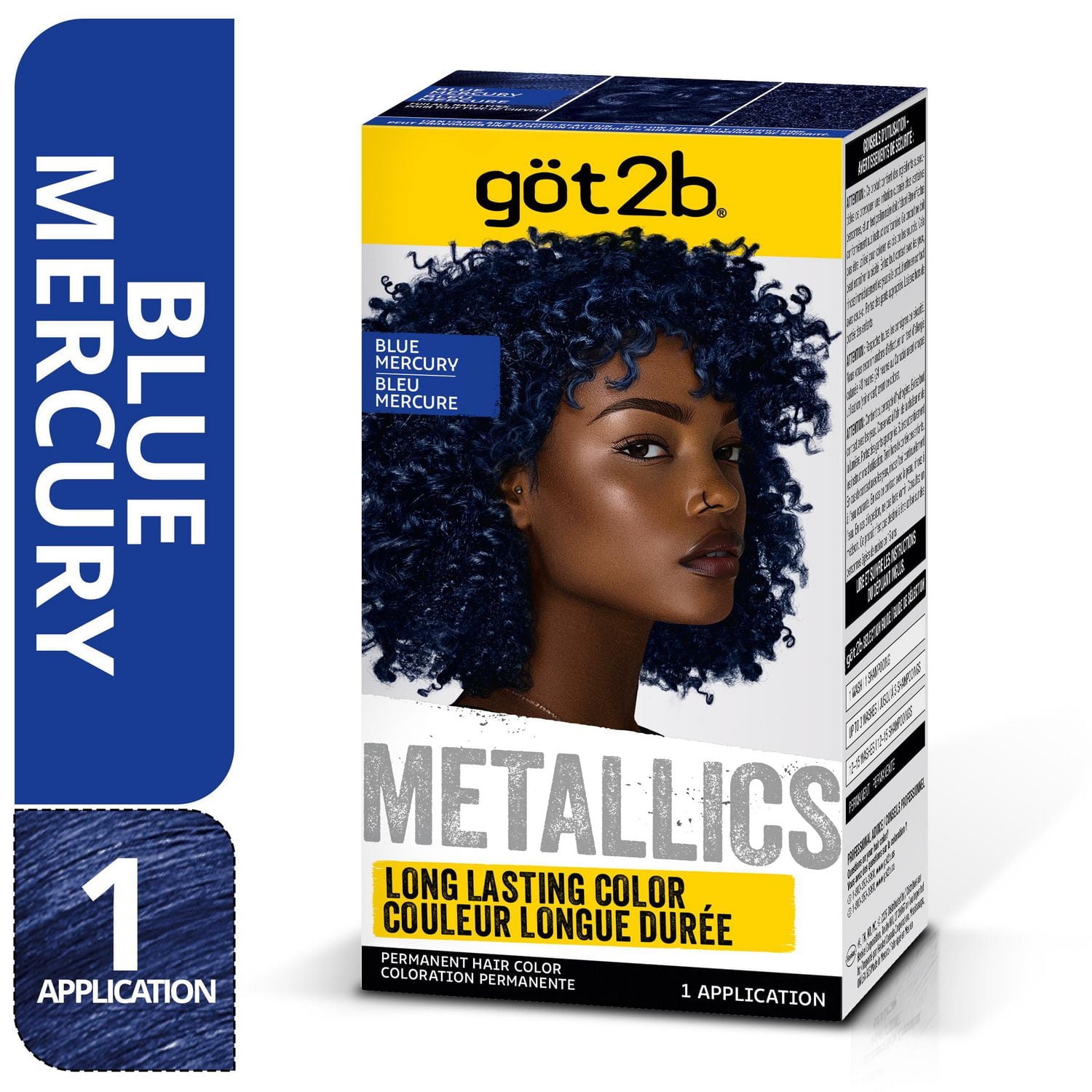 HAIRBEAUTY IRON 7D ダークブルー Got2b Metallic Permanent Hair Color M67 Blue Mercury - Walmart.ca