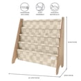 thumbnail image 3 of 3 Sprouts Recycled Fabric Kids Book Rack Storage Bookshelf Organizer in Beige Checkerboard for Ages 3+, 3 of 4