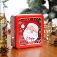 thumbnail image 2 of Bovemsi Christmas Candy Tin Box—Cookie Candy Storage Tins Christmas Cookie Tins Containers With Lids For Confectioneries Holiday Giving Square With Gold Christmas Card Tin Holder Boxes, 2 of 9