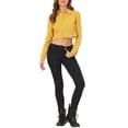thumbnail image 2 of INSPIRE CHIC Veste en Jean pour Femme, Effilochée, Boutonnée, Lavée, Courte, m Moutarde, 2 of 8