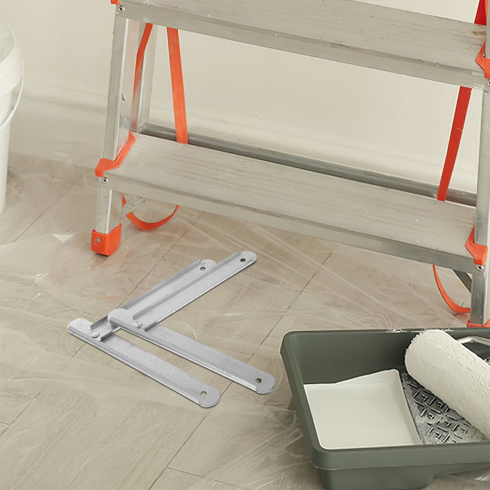 Raindrops 1Pair Lightweight Folding Step Ladder Hinge Durable Zinc Plated Metal Plated Silver