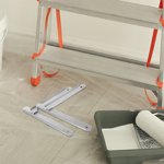 Raindrops 1Pair Lightweight Folding Step Ladder Hinge Durable Zinc Plated Metal Plated Silver