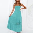 thumbnail image 4 of Mrat Robe Tube d'Été Décontractée pour Femme, Sans Manches, Unie en Dentelle, Robe de Soirée Formelle Grande Taille P-134 Vert Menthe G, 4 of 9