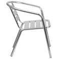 thumbnail image 3 of Heavy Duty Commercial Aluminum Indoor-Outdoor Restaurant Stack Chair with Triple Slat Back, 3 of 9