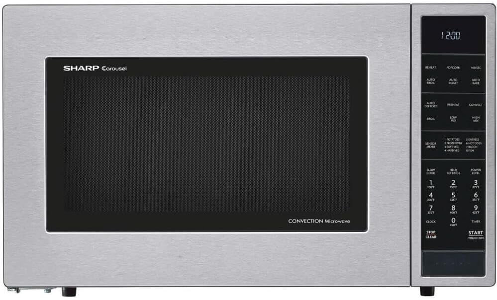 Refurbished - Sharp SMC1585 1.5 Cu. Ft. 900W Stainless Steel Countertop Convection Microwave