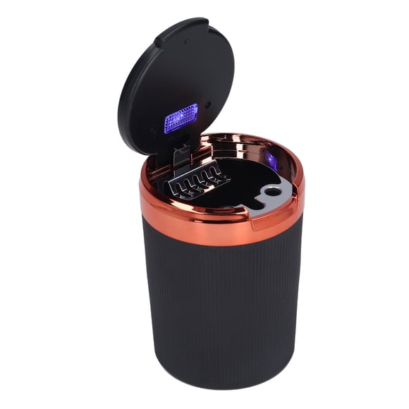 Peahefy 3W Luminous Car Ashtray with LED Light Lid Fireproof Smokeless Cigarette Ashtray for Home Office,Cigarette Ashtray,Smokeless Ashtray