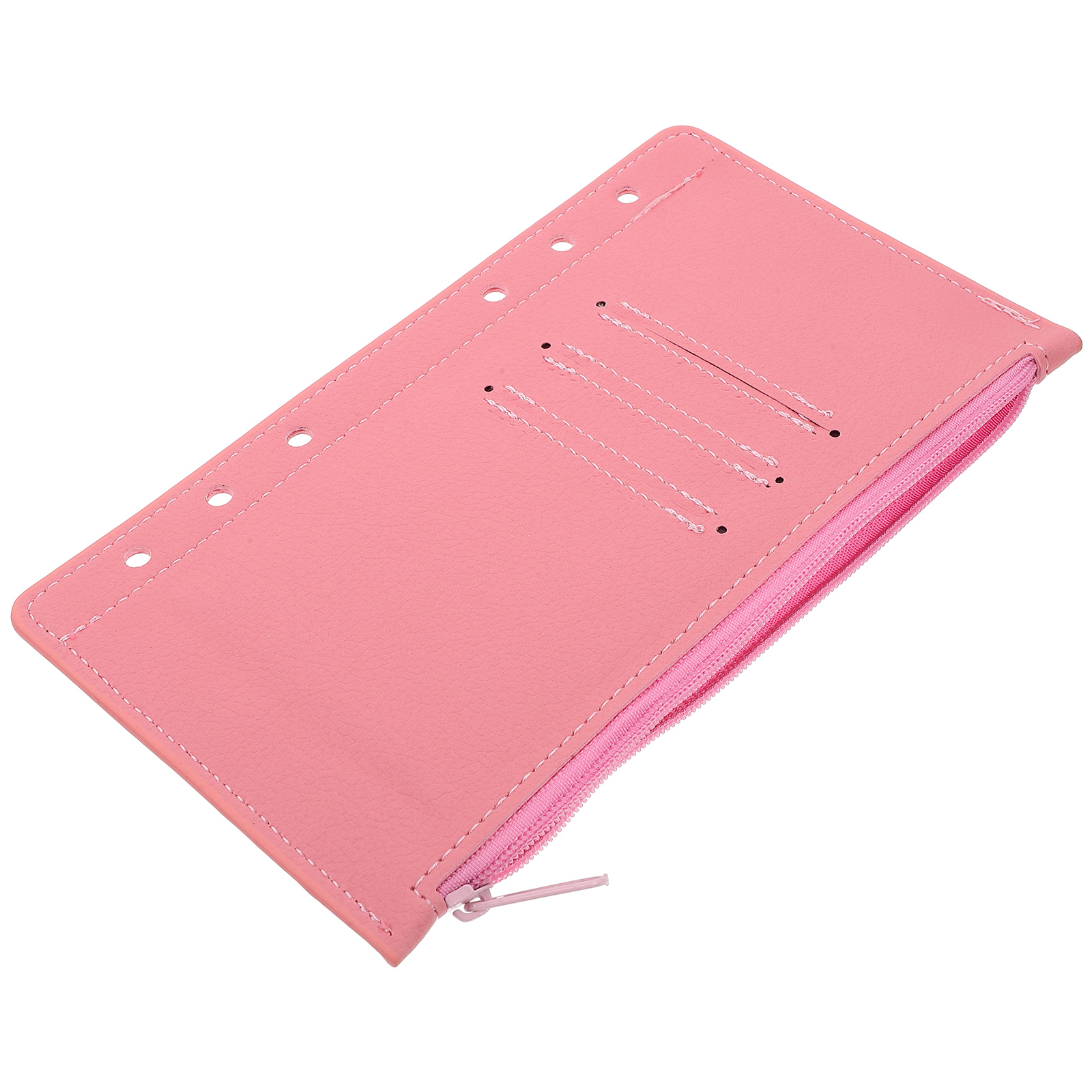 KAKOWELY budgeting binder Binder Envelope With Zipper Durable Pocket For Cash Binder Pocket 6-Hole Binder Folder Loose Leaf Bag For Files Documents (A6)6.85"X3.94"X0.12"