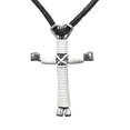 thumbnail image 2 of Show Me Country Collier Croix Fer à Cheval Fait Main Blanc Fabriqué aux États-Unis, 2 of 3