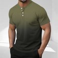 thumbnail image 2 of Plebaso Mens Fashion Tshirts Button Short Sleeve Pullover Shirts Summer Casual Basic Tees Tops for Men, 2 of 6