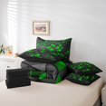 thumbnail image 4 of Erosebridal Neon Geometric Bedding Sets Twin Size,Gradient Triangle Comforter Sets with Sheets,Boys Room Decorative,Reversible,7pcs, 4 of 5