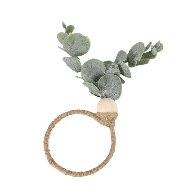 EGNMCR Room Decor,, Napkin Rings Set Of 6 Spring Easter Napkin Rings Leaf Napkin Rings Boho Napkin Rings Wood Bead Napkin Ring For Weddings Christmas Party Table Decoration napkin ring