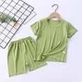 thumbnail image 2 of Birdeem Ensemble T-Shirt à Col Rond à Manches Courtes Uni et Short Taille Basse pour Bébés Garçons et Filles, 2 of 7